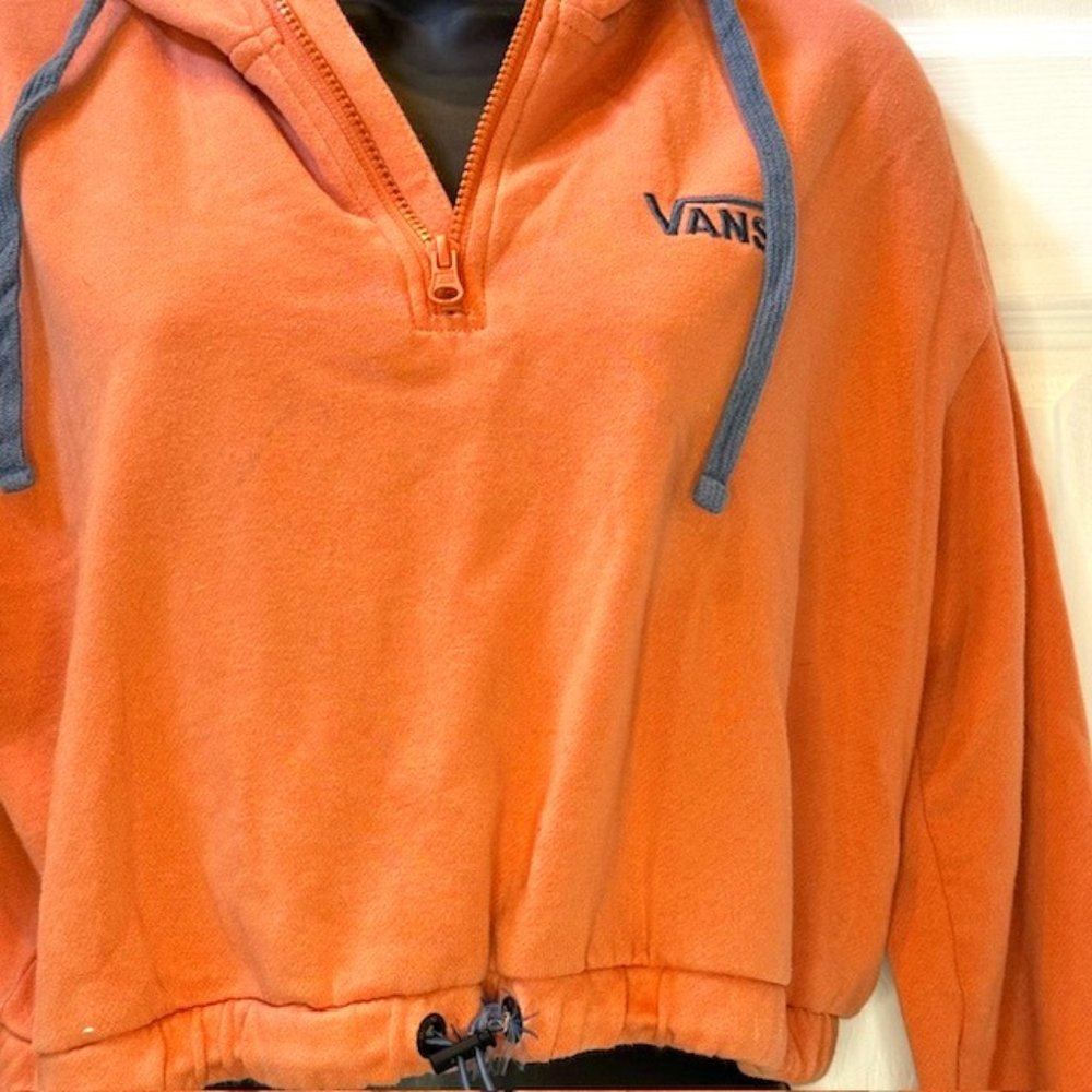 Vans peach crop top sweatshirt used